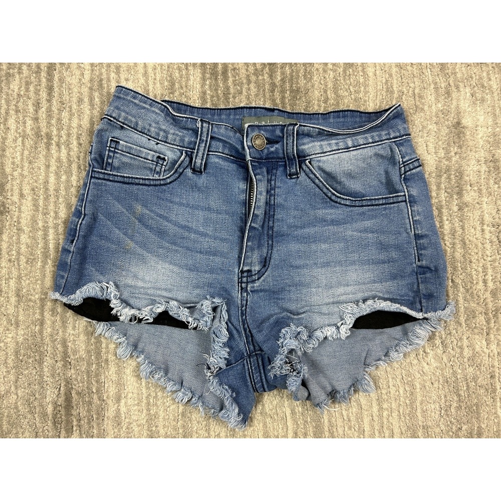 Nature Denim Shorts Womens S Blue High Rise Cutoff‎ Distressed Frayed NT2108M